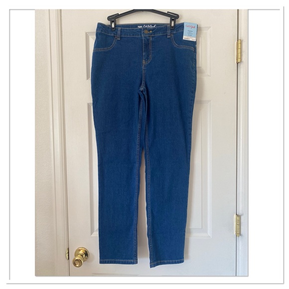 Girls Mid-Rise Straight Jeans Cat & Jack 18 Plus - Picture 2 of 4